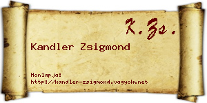 Kandler Zsigmond névjegykártya
